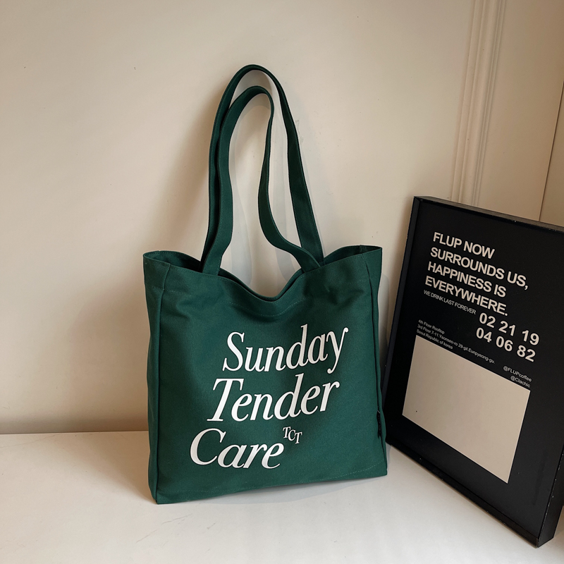 Trendy Canvas Tote Bag for Women, 2025 Casual Single-Shoulder Design, Spacious Student Bag, Everyday Essential Trendy Canvas Tote Bag for Women, 2025 Casual Single-Shoulder Design, Spacious Student Bag, Everyday Essential