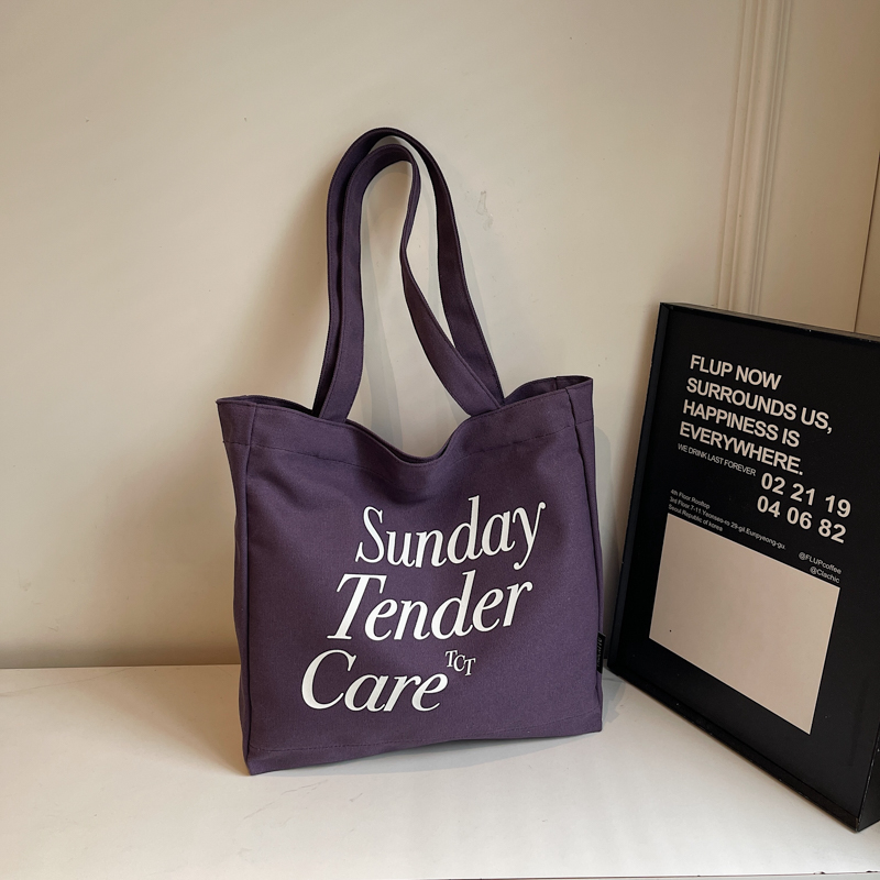 Trendy Canvas Tote Bag for Women, 2025 Casual Single-Shoulder Design, Spacious Student Bag, Everyday Essential Trendy Canvas Tote Bag for Women, 2025 Casual Single-Shoulder Design, Spacious Student Bag, Everyday Essential