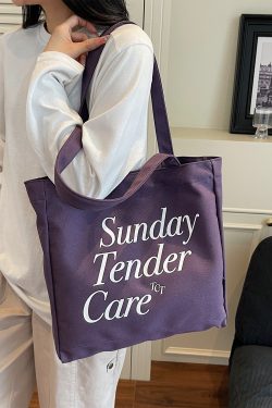 Trendy Canvas Tote Bag for Women, 2025 Casual Single-Shoulder Design, Spacious Student Bag, Everyday Essential