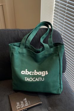 Trendy Canvas Tote Bag for Women, 2025 Casual Single-Shoulder Design, Spacious Student Bag, Everyday Essential