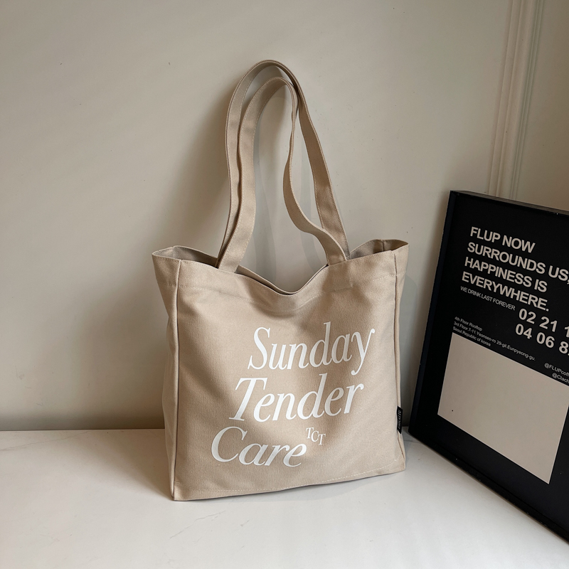 Trendy Canvas Tote Bag for Women, 2025 Casual Single-Shoulder Design, Spacious Student Bag, Everyday Essential Trendy Canvas Tote Bag for Women, 2025 Casual Single-Shoulder Design, Spacious Student Bag, Everyday Essential