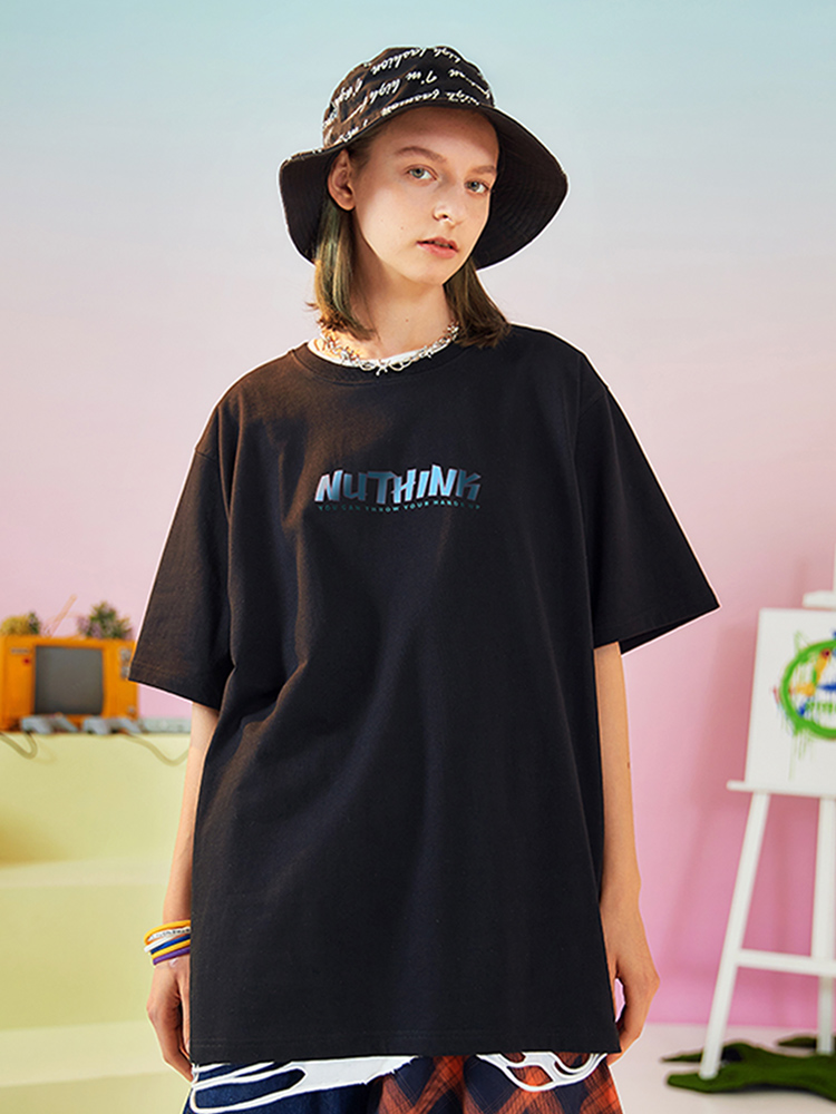 Trendy Cartoon Bear Loose Unisex Short Sleeve T-Shirt for Men and Women - Summer National Style Casual Tee Trendy Cartoon Bear Loose Unisex Short Sleeve T-Shirt for Men and Women - Summer National Style Casual Tee