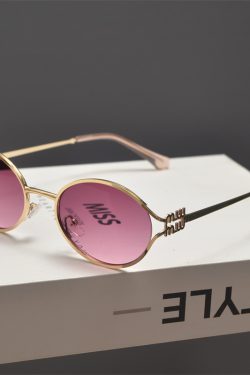 Trendy Cyberpunk Metal Oval Sunglasses for Women - Flattering High-End Style for Round Faces, Hip-Hop Party Accessory