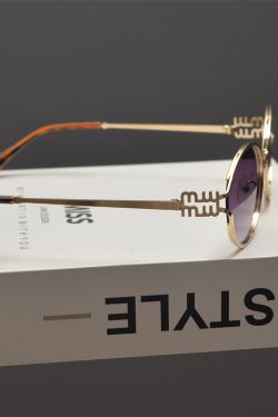 Trendy Cyberpunk Metal Oval Sunglasses for Women - Flattering High-End Style for Round Faces, Hip-Hop Party Accessory