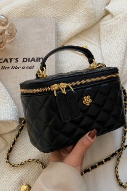 Trendy Diamond-Patterned Handbag for Women - Spring/Summer 2025 Shoulder & Crossbody Chain Bag - Chic Small Fashion Accessory