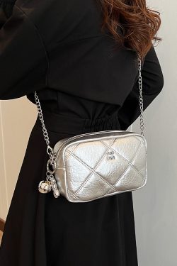 Trendy Diamond Quilted Square Bag for Women, Korean Style INS Fashion, Summer 2025 Shoulder Bag, Small Chanel-Inspired Design