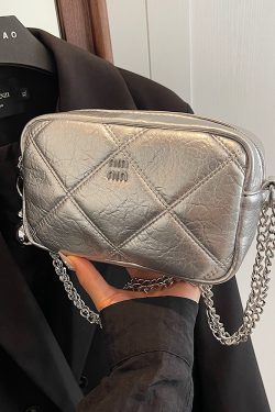 Trendy Diamond Quilted Square Bag for Women, Korean Style INS Fashion, Summer 2025 Shoulder Bag, Small Chanel-Inspired Design