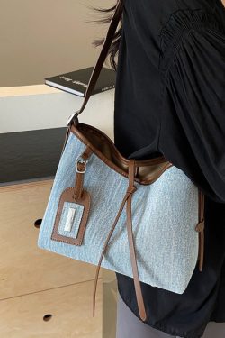 Trendy High-End Denim Bucket Bag for Women - 2025 Summer Fashion Shoulder Bag, Stylish Niche Accessory