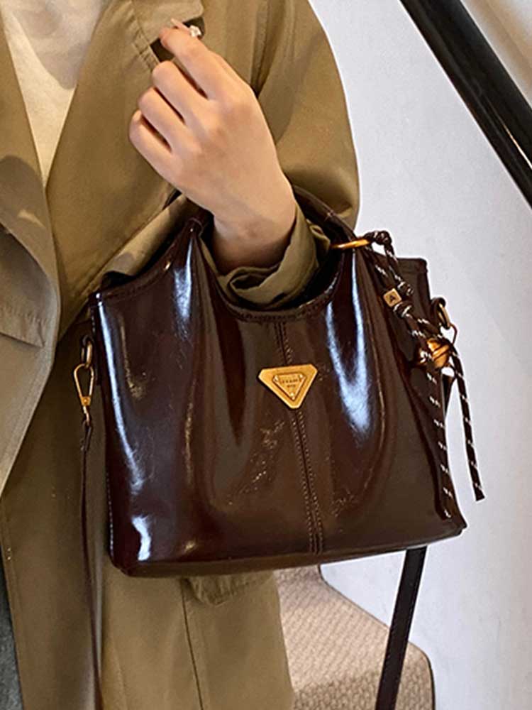 Trendy Korean Oil Wax Leather Small Square Shoulder Bag for Women - Versatile 2025 High-End Fashion Accessory Trendy Korean Oil Wax Leather Small Square Shoulder Bag for Women - Versatile 2025 High-End Fashion Accessory