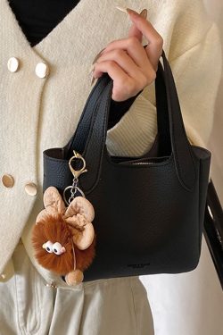 Trendy Korean Style Bucket Bag for Women - Minimalist Versatile Shoulder Bag for Winter 2025, High-End Casual Fashion