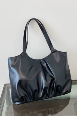 Trendy Korean-Style Silver Tote Bag for Women - Large Capacity Shoulder Bag for Class and Commuting, Perfect for 2025