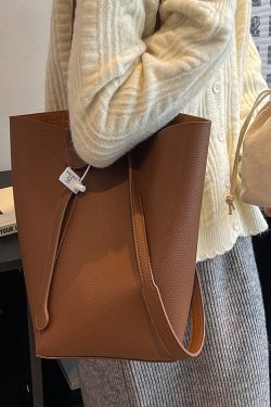 Trendy Large-Capacity Women's Shoulder Bag - Spring/Summer 2025 Versatile Bucket Bag for Commuting and Everyday Use