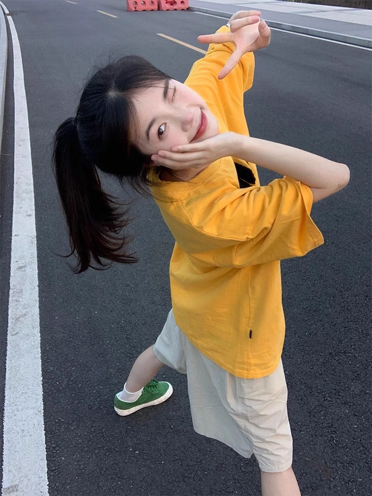 Trendy Letter Print Short Sleeve T-Shirt for Women - American Street Style, Plus Size, Loose Fit, College Vibe, Age-Reducing Top Trendy Letter Print Short Sleeve T-Shirt for Women - American Street Style, Plus Size, Loose Fit, College Vibe, Age-Reducing Top