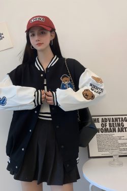 Trendy Loose Casual Baseball Jacket for Women - Spring Versatile Style for Students, Chic Everyday Wear