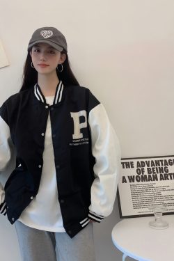 Trendy Loose Casual Baseball Jacket for Women - Spring Versatile Style for Students, Chic Everyday Wear