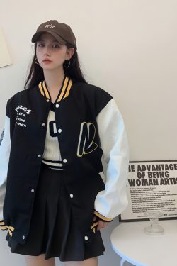 Trendy Loose Casual Baseball Jacket for Women - Spring Versatile Style for Students, Chic Everyday Wear
