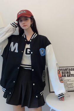 Trendy Loose Casual Baseball Jacket for Women - Spring Versatile Style for Students, Chic Everyday Wear