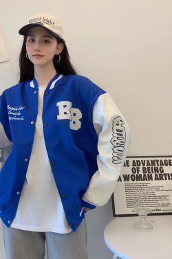 Trendy Loose Casual Baseball Jacket for Women - Spring Versatile Style for Students, Chic Everyday Wear