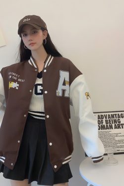 Trendy Loose Casual Baseball Jacket for Women - Spring Versatile Style for Students, Chic Everyday Wear