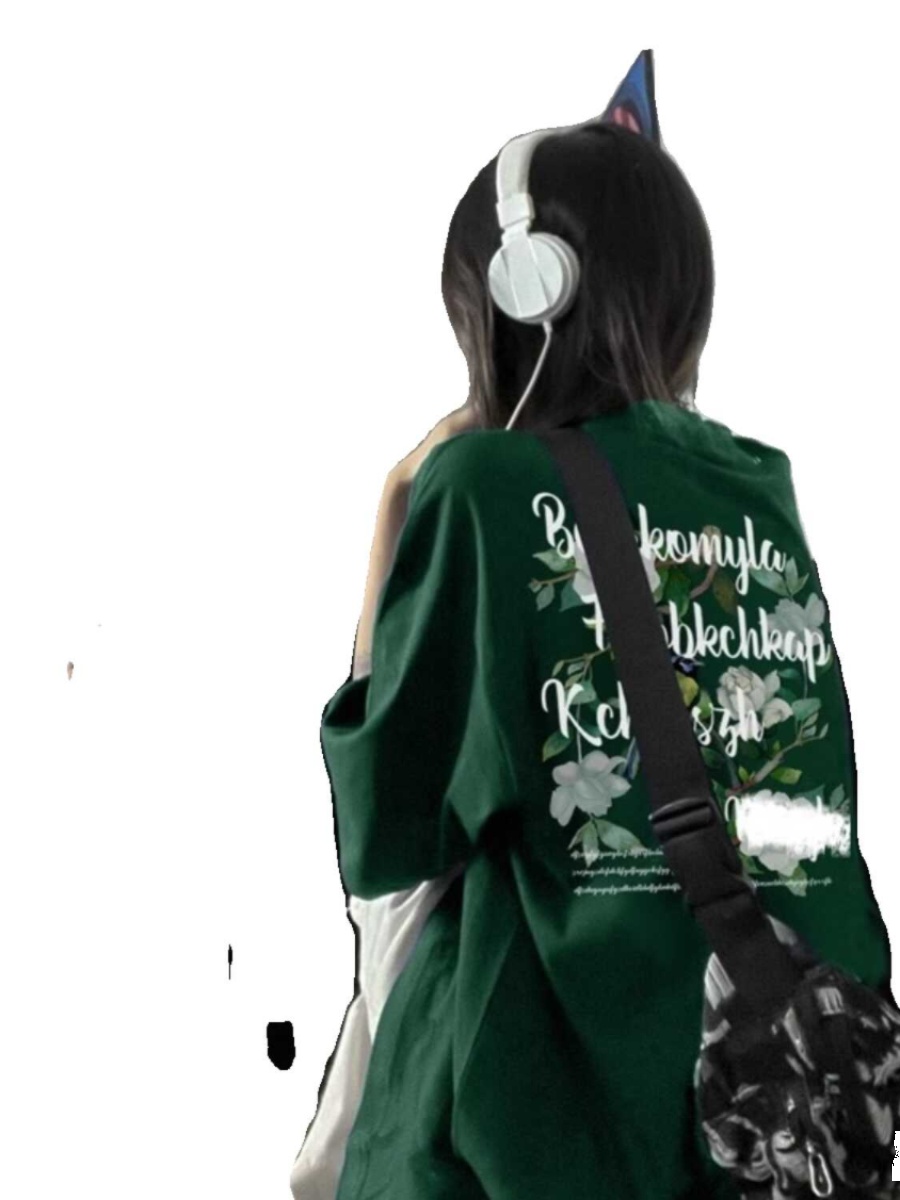 Trendy Loose Fit Short Sleeve T-Shirt for Women - Plus Size Hip-Hop Style, Casual Cotton Top for Chubby Girls Trendy Loose Fit Short Sleeve T-Shirt for Women - Plus Size Hip-Hop Style, Casual Cotton Top for Chubby Girls