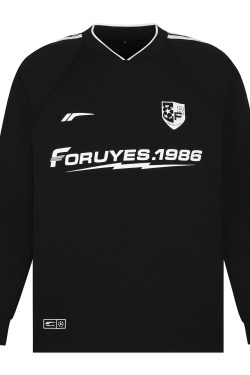 Trendy Loose-Fit Spliced Long Sleeve Sports Top for Couples – Quick-Dry Moisture-Wicking Outdoor Wear for Spring and Autumn