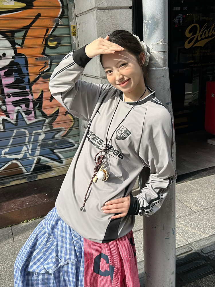 Trendy Loose-Fit Spliced Long Sleeve Sports Top for Couples – Quick-Dry Moisture-Wicking Outdoor Wear for Spring and Autumn Trendy Loose-Fit Spliced Long Sleeve Sports Top for Couples – Quick-Dry Moisture-Wicking Outdoor Wear for Spring and Autumn