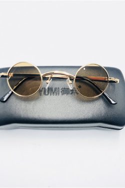 Trendy Men's Punk Ultra-Small Round Frame Sunglasses, Y2K Inspired, Worn by Celebrities, Retro Fashion Statement Glasses