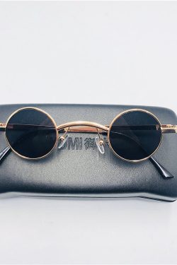 Trendy Men's Punk Ultra-Small Round Frame Sunglasses, Y2K Inspired, Worn by Celebrities, Retro Fashion Statement Glasses