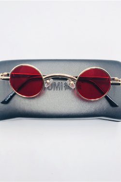 Trendy Men's Punk Ultra-Small Round Frame Sunglasses, Y2K Inspired, Worn by Celebrities, Retro Fashion Statement Glasses