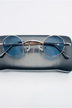 Trendy Men's Punk Ultra-Small Round Frame Sunglasses, Y2K Inspired, Worn by Celebrities, Retro Fashion Statement Glasses