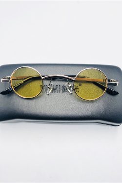 Trendy Men's Punk Ultra-Small Round Frame Sunglasses, Y2K Inspired, Worn by Celebrities, Retro Fashion Statement Glasses