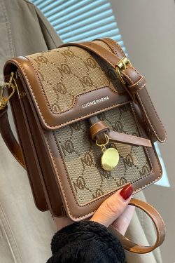 Trendy Mini Square Bag for Women - 2025 French-Style Retro Phone Bag for Spring and Summer, Fashionable Small Crossbody Purse