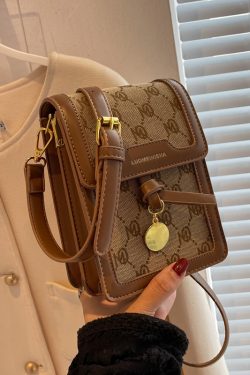 Trendy Mini Square Bag for Women - 2025 French-Style Retro Phone Bag for Spring and Summer, Fashionable Small Crossbody Purse