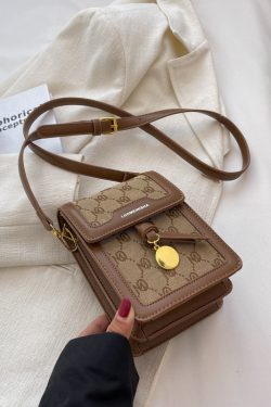 Trendy Mini Square Bag for Women - 2025 French-Style Retro Phone Bag for Spring and Summer, Fashionable Small Crossbody Purse