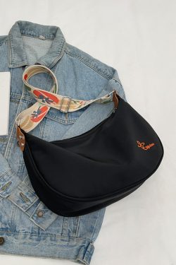 Trendy Nylon Oxford Shoulder Dumpling Bag for Women - Large Capacity Crossbody Bag for Students and Commuting, 2025 Style