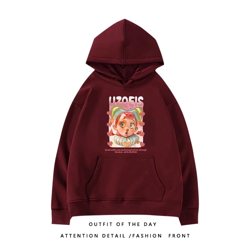 Trendy Plus-Size Hooded Sweatshirt for Women, Autumn Winter 2025 American Style Loose Jacket, Casual Lazy Hong Kong Fashion Trendy Plus-Size Hooded Sweatshirt for Women, Autumn Winter 2025 American Style Loose Jacket, Casual Lazy Hong Kong Fashion