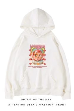 Trendy Plus-Size Hooded Sweatshirt for Women, Autumn Winter 2025 American Style Loose Jacket, Casual Lazy Hong Kong Fashion