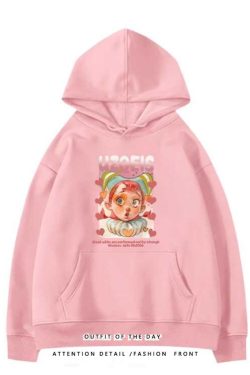 Trendy Plus-Size Hooded Sweatshirt for Women, Autumn Winter 2025 American Style Loose Jacket, Casual Lazy Hong Kong Fashion