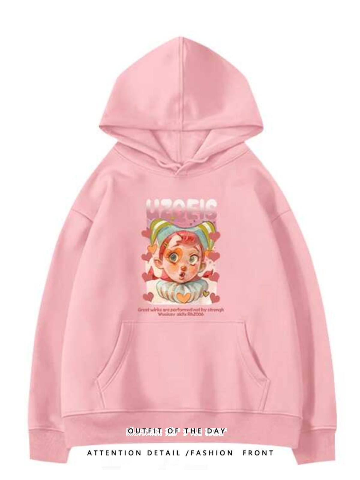 Trendy Plus-Size Hooded Sweatshirt for Women, Autumn Winter 2025 American Style Loose Jacket, Casual Lazy Hong Kong Fashion Trendy Plus-Size Hooded Sweatshirt for Women, Autumn Winter 2025 American Style Loose Jacket, Casual Lazy Hong Kong Fashion