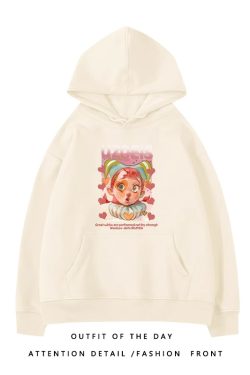 Trendy Plus-Size Hooded Sweatshirt for Women, Autumn Winter 2025 American Style Loose Jacket, Casual Lazy Hong Kong Fashion