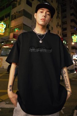 Trendy Plus Size Loose Fit Half-Sleeve T-Shirt for Men, Simple Spring Style with Letter Design, Casual Streetwear Fashion