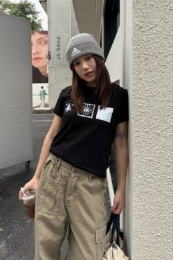 Trendy Printed Round Neck Short Sleeve T-Shirt for Women, Slightly Loose Summer Top, Slimming Fit, Casual Fashion Essential