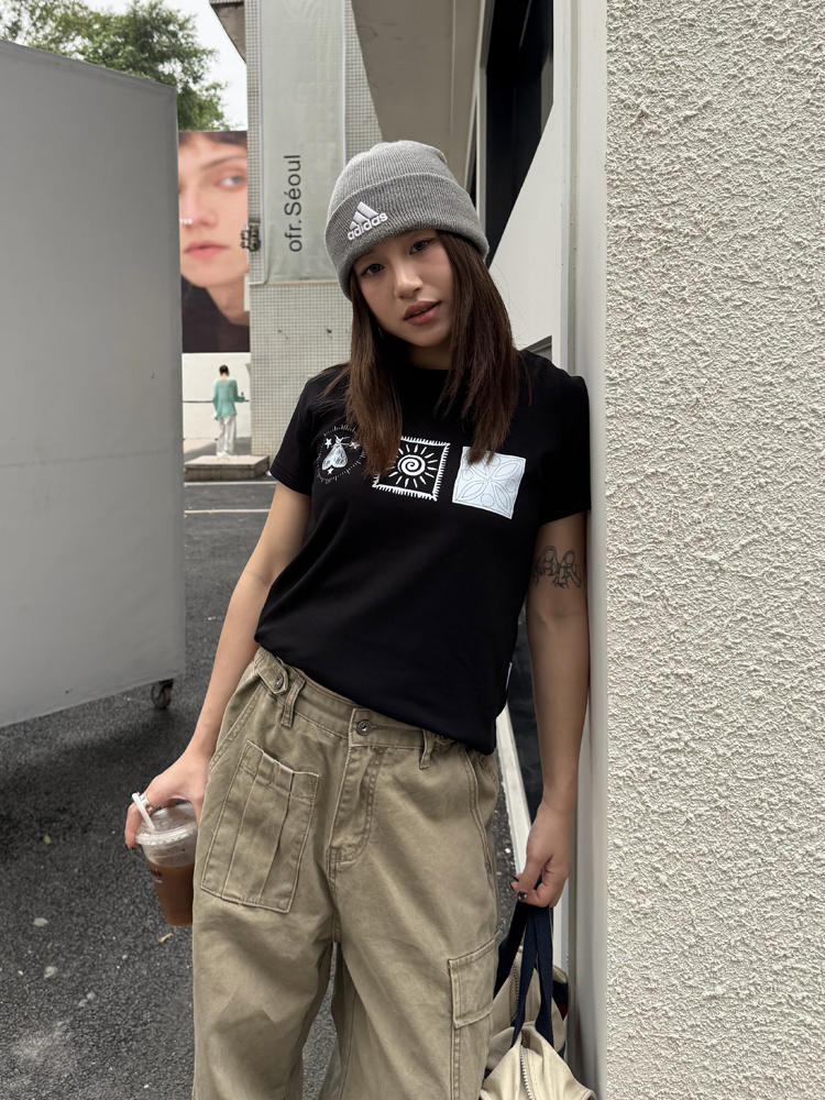 Trendy Printed Round Neck Short Sleeve T-Shirt for Women, Slightly Loose Summer Top, Slimming Fit, Casual Fashion Essential Trendy Printed Round Neck Short Sleeve T-Shirt for Women, Slightly Loose Summer Top, Slimming Fit, Casual Fashion Essential