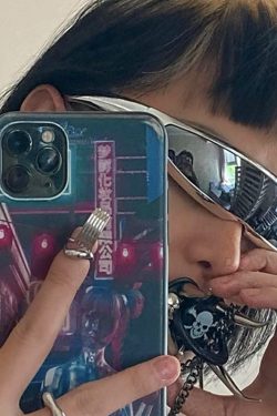 Trendy Punk Retro Laser Sunglasses for Women - Millennial Street Style Cycling and Photography Eyewear