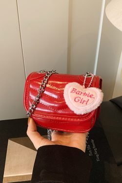 Trendy Red Mini Handbag for Women 2025 - Small Square Crossbody Bag with High-Quality Chain Shoulder Strap