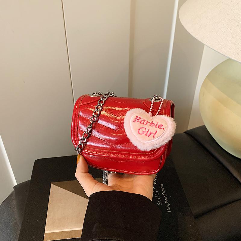 Trendy Red Mini Handbag for Women 2025 - Small Square Crossbody Bag with High-Quality Chain Shoulder Strap Trendy Red Mini Handbag for Women 2025 - Small Square Crossbody Bag with High-Quality Chain Shoulder Strap