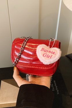 Trendy Red Mini Handbag for Women 2025 - Small Square Crossbody Bag with High-Quality Chain Shoulder Strap