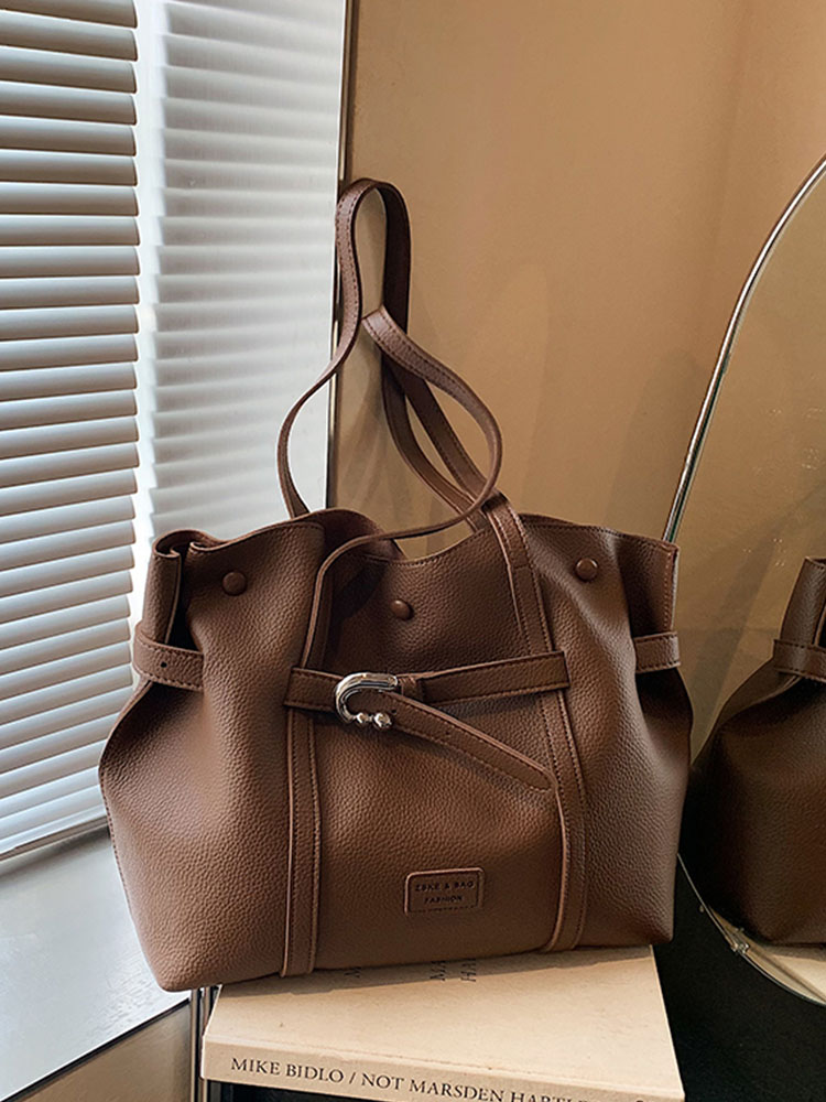 Trendy Retro Drawstring Tote Bag for Women - Large Capacity Casual Shoulder Bag for Spring Summer 2025 Trendy Retro Drawstring Tote Bag for Women - Large Capacity Casual Shoulder Bag for Spring Summer 2025