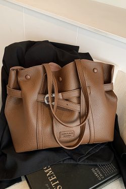 Trendy Retro Drawstring Tote Bag for Women - Large Capacity Casual Shoulder Bag for Spring Summer 2025