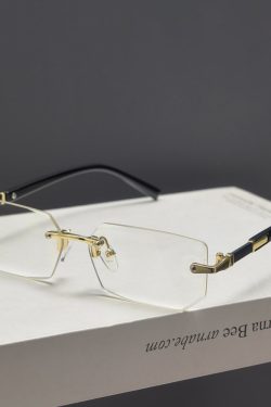 Trendy Retro Frameless Cut-Edge Sunglasses for Men and Women - Slimming Candy-Colored Design for Small Faces